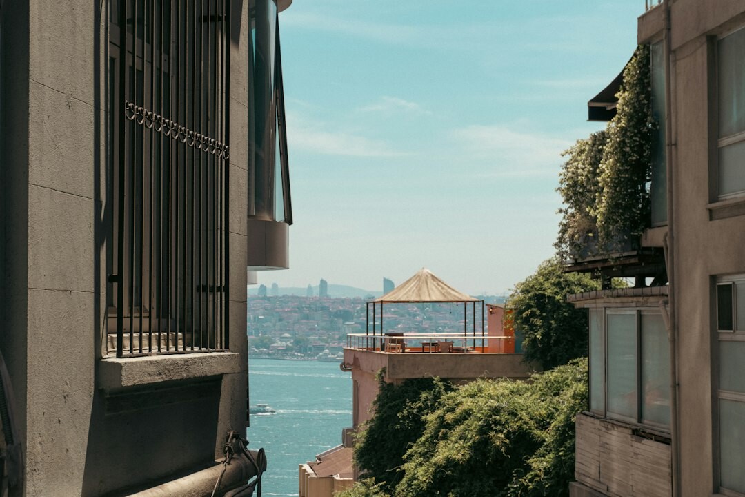 Modern office building exterior in Istanbul